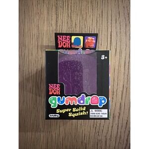 Nee Doh PURPLE Gumdrop Textured Sensory Toy w/Super Solid Squish!  2.25"